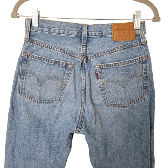 Levis Premium Distressed High-Waisted Jeans Womens W25 L26 (Measures W27 L25) - Picture 4 of 8